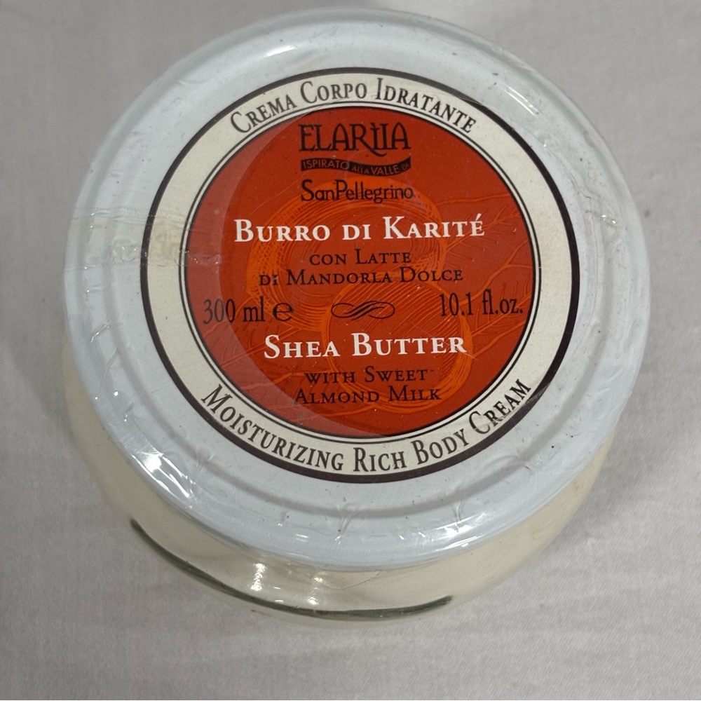 Elariia Burro Di Karite Shea Butter w Sweet Almond Milk 10.1 oz Sealed